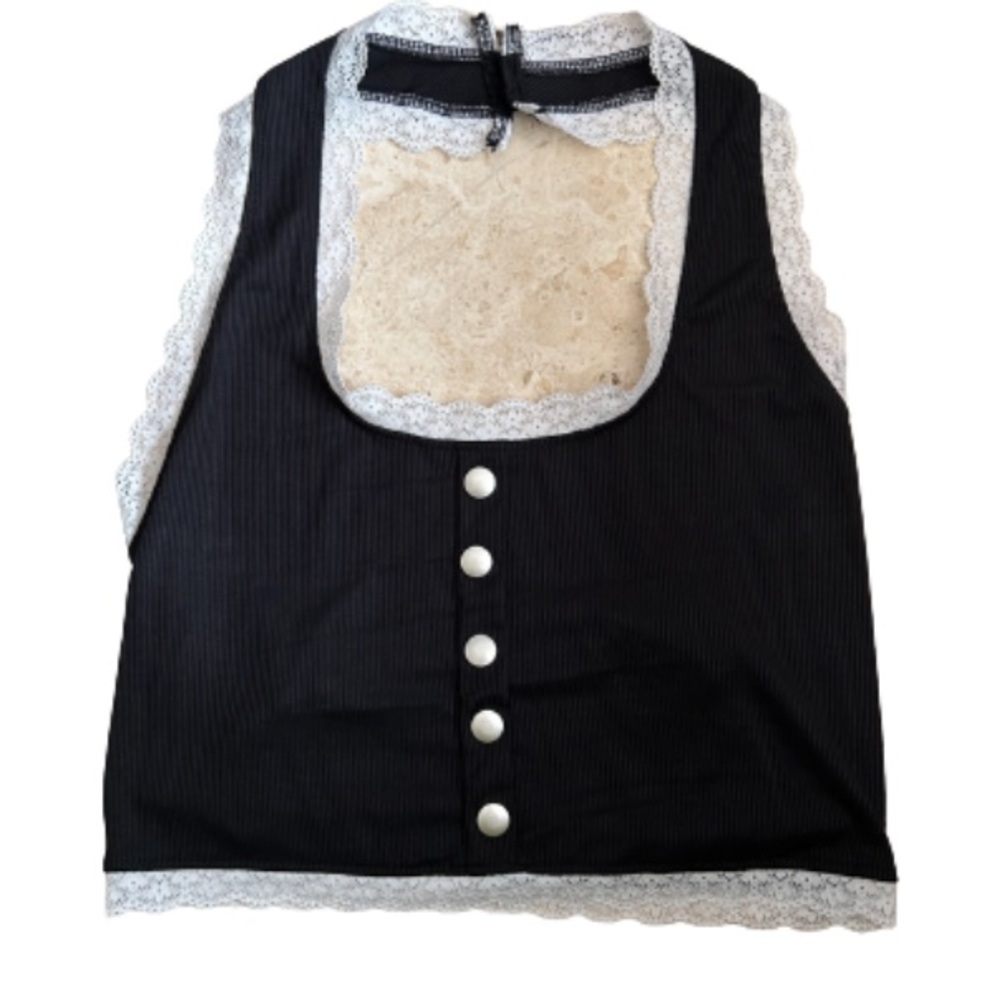 Shein halter style top size large. Black with lace.